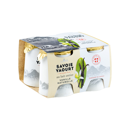 Yaourt au lait entier vanille (pot carton) - 125 g x 4 pc