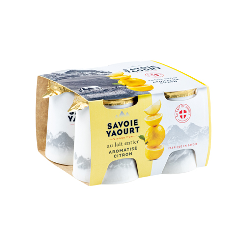 Yaourt au lait entier citron (pot carton) - 125 g x 4 pc