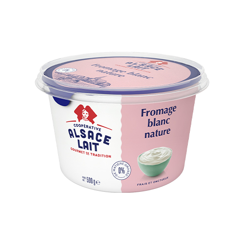 Fromage blanc nature 0 % MG Alsace lait - 500 g