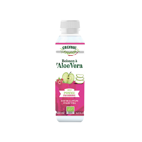 Aloe vera bio pomme-framboise - 500 ml x 12 pc 