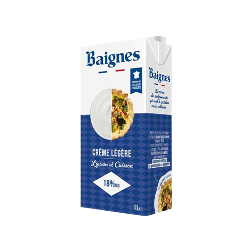 Crème légère liquide Baignes UHT 18 % MG - 1 L