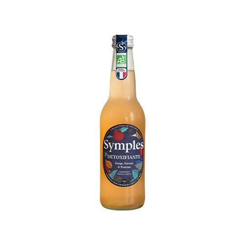 Infusion pétillante détoxifiante bio Symples  - 330 ml x 12 pc