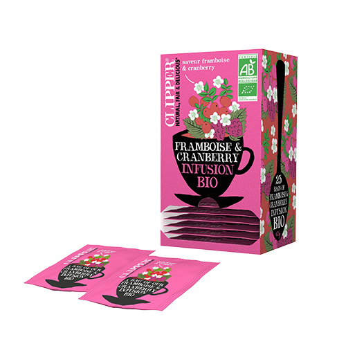 Infusion cranberry framboise bio Clipper - 2.52 x 25 pc