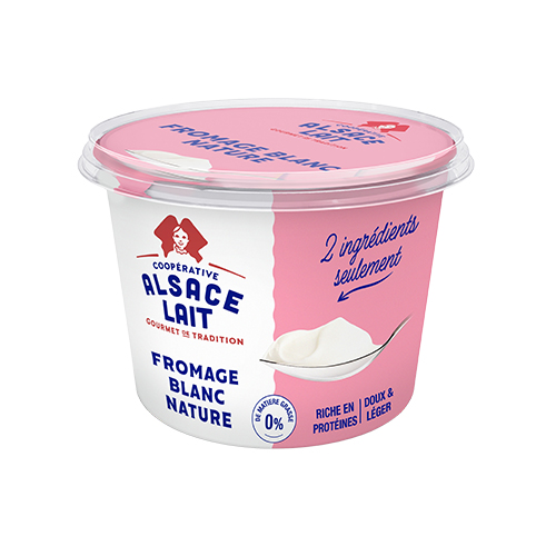 Fromage blanc nature 0 % MG Alsace lait - 1 kg
