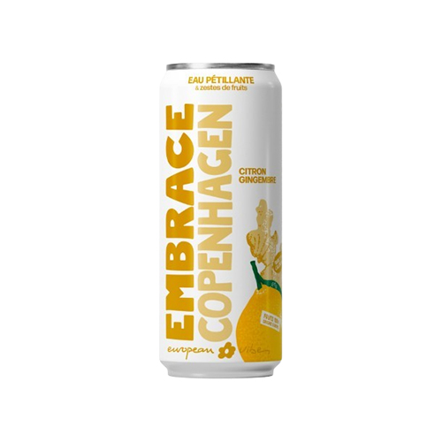 Eau pétillante citron gingembre - Embrace 330 ml x 12 pc