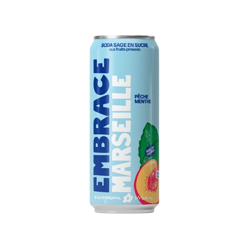 Soda pêche menthe - Embrace 330 ml x 12 pc