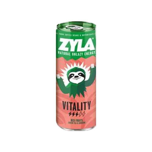 Boisson gazeuse énergisante vitality red fruits Zyla 250ml 6x4pc