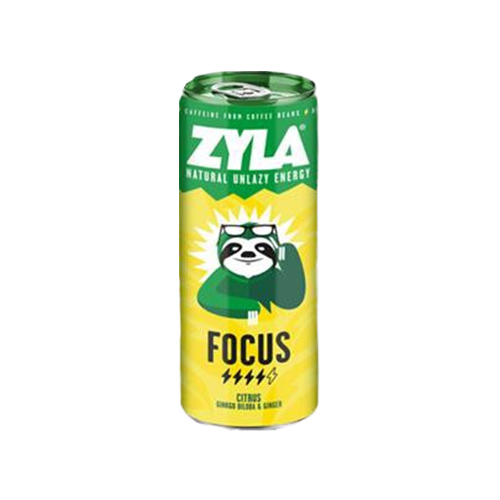 Boisson gazeuse énergisante focus citrus Zyla - 250 ml (6 x4pc)