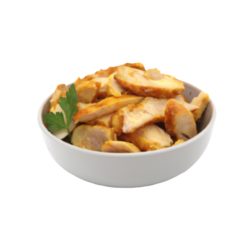 Emincé de poulet curry Halal 7 mm IQF - 1 kg x 5 pc