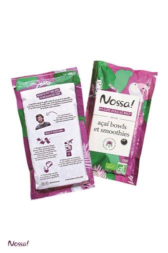 Pulpe d'açaí sucrée et guarana bio - 100 g x 40 pc
