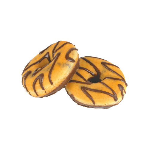 Donut fourré choco. décoré Dots - 75 g x 36 pc