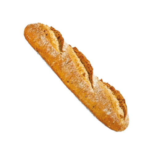 Baguettine multigrains précuite 27 cm - 140 g x 50 pc