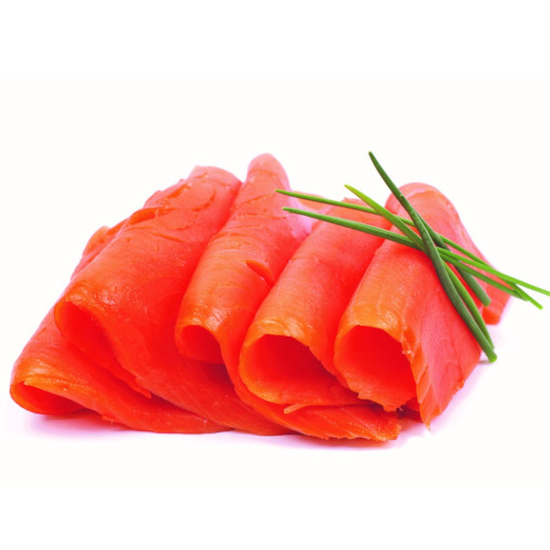 Bandes de saumon fumé tranché sans peau IQF - 800 g x 12 pc