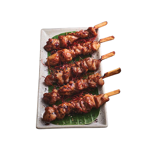 Brochette yakitori poulet cuite halal 40g-1,6 kg (40 broch.)x6pc