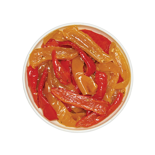 Poivrons rouges et jaunes confits - 0.300 g (250 g PNE)