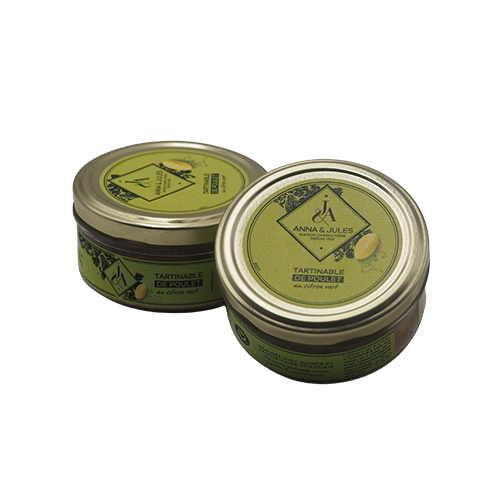 Tartinable de poulet au citron vert - A & J - 110 g x 8 pc