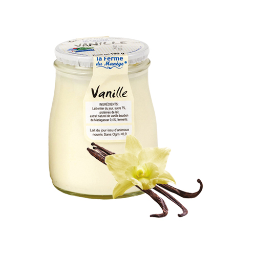 Yaourt brassé vanille La Ferme du Manège - 180 g x 6 pc