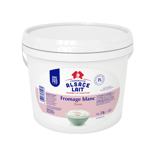 Fromage blanc nature 0 % MG Alsace lait - 5 kg