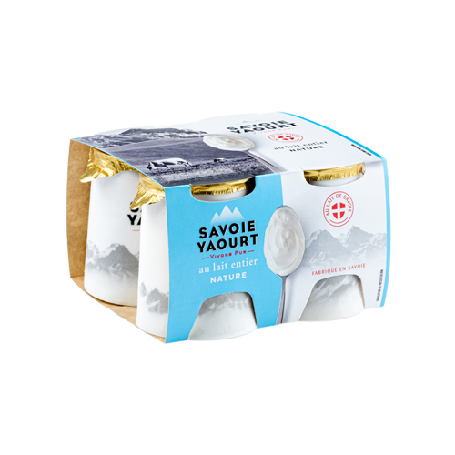 Yaourt au lait entier nature (pot carton) - 125 g x 4 pc 