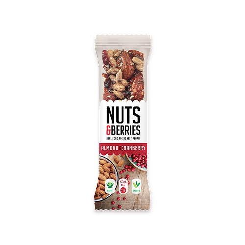 Barre amande & cranberry bio Nuts & Berries - 30 g x 15 pc