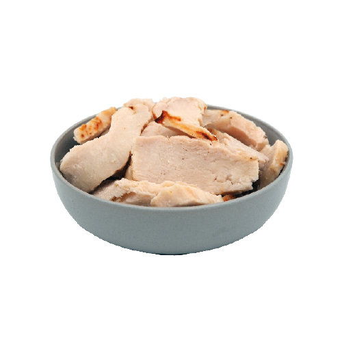 Émincé de filet de poulet rôti IQF France - 1 kg x 4 pc 