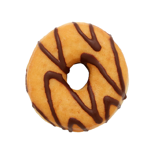 Donut fourré choco. décoré Dots - 75 g x 36 pc