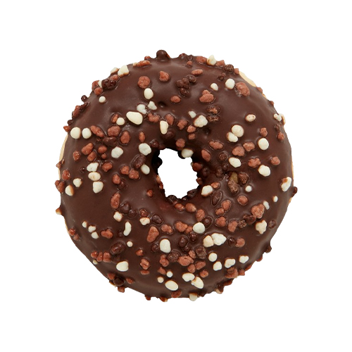 Donut fourré cacao déco. 3 chocolats - 72 g x 36 pc